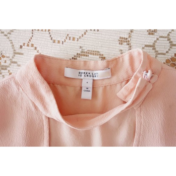 10 Crosby Derek Lam Light Blush Pink Voile Sleeveless Blouse Shell Top size 6 - Picture 8 of 15